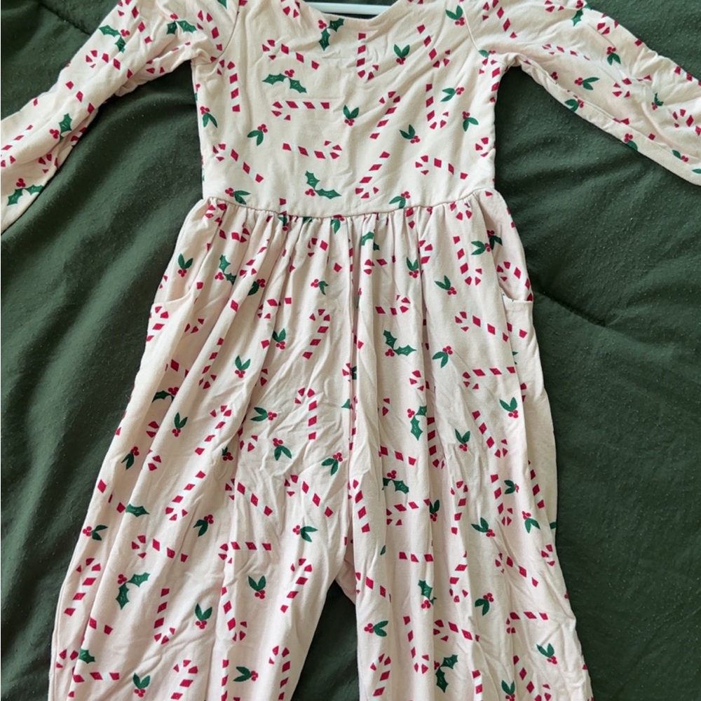 Sweet Honey Candy Cane Leggy Romper